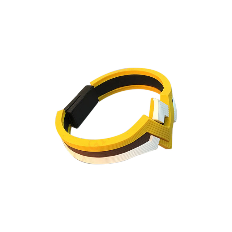 Silicone bracelet with USB charging cable